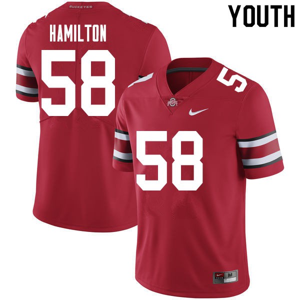 Ohio State Buckeyes #58 Ty Hamilton Youth College Jersey Red OSU77700